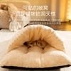 Katzen-Schlafsack Warm im Herbst und Winter Verdickt Niedlich Wind Katzennest Geschlossener Zwinger Bett Kissen Haustier Winterbedarf