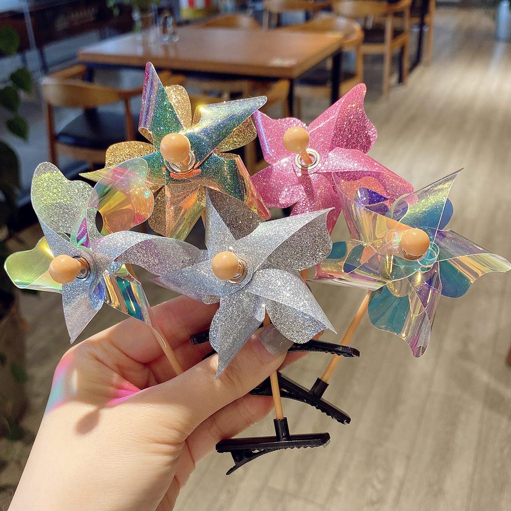 Kids' Outdoor Windmill Hairpin A Cute Toy for Children