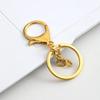 Zinc Alloy Keychain Set: Metal Lobster Clasp, 8-Shaped Ring, 4-Section Chain Ring Clasp