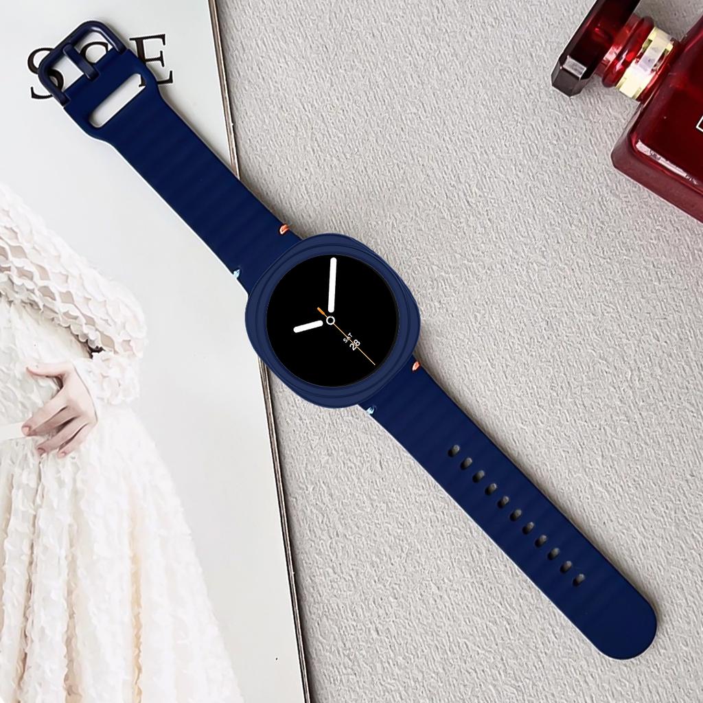 Silikonový řemínek pro Samsung Galaxy Watch 8 40 44mm Pásek s pouzdrem Chránič obrazovky Kryt nárazníku pro chytrý řemínek Náramkové doplňky