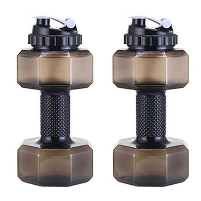 Weight Water Bottle Dumbbell Shaped Water Container with Leak Proof Lid, Dumbbell Water Bottle, Gym Sports Water Bottle