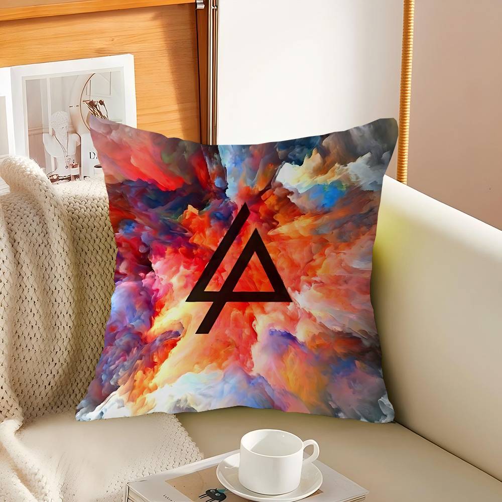 Band L-Linkin Cool P-Park LOGO Personlig Bild Text Hem Dekorativa Kuddfodral Hushållsgåvor 45x45cm