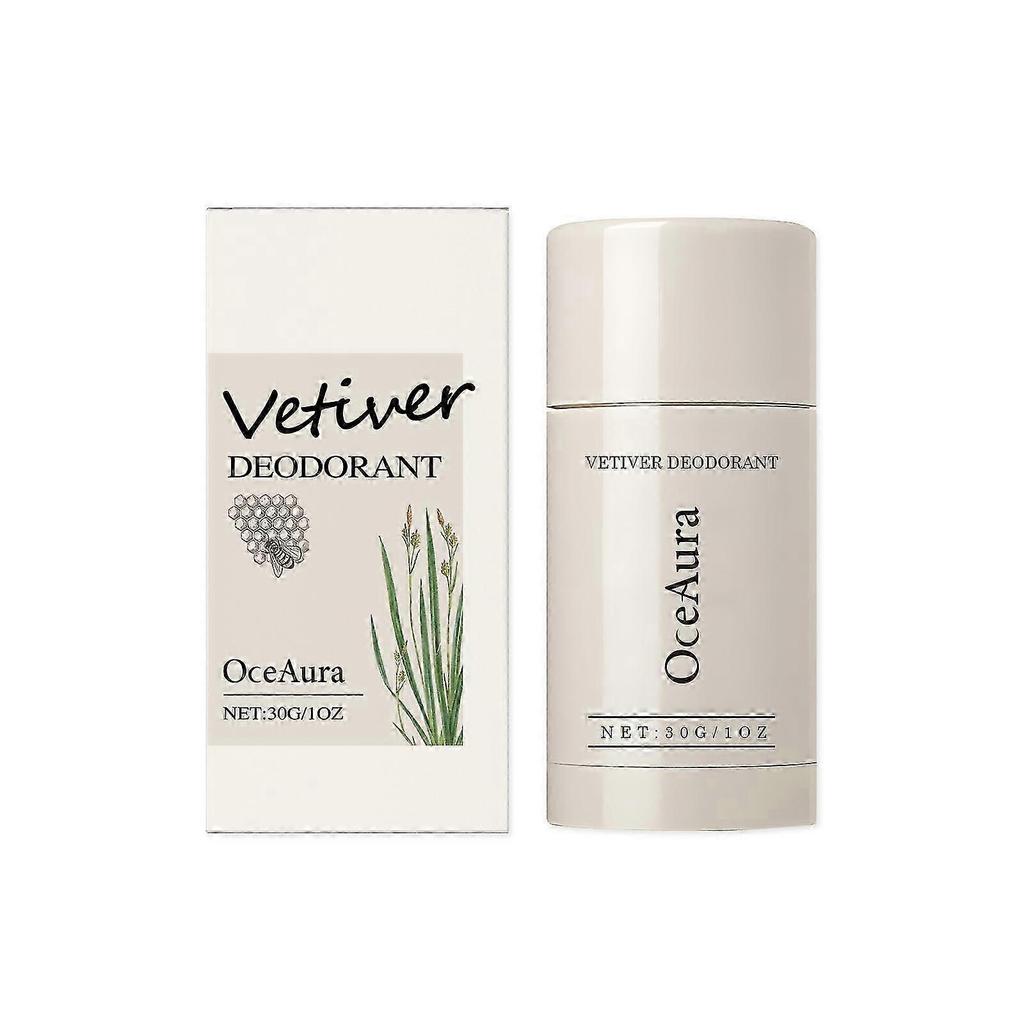 Natural Vetiver Deodorant Stick - Alcohol-Free, Sensitive Skin, Long-Lasting Freshness