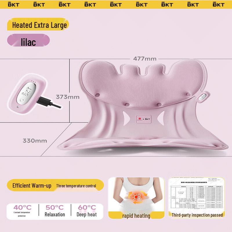 BKT Ergonomic Heated Lumbar Support Sitting Chair