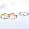 Women Hollow Heart Rhinestone Inlaid Finger Ring Wedding Party Jewelry Gift