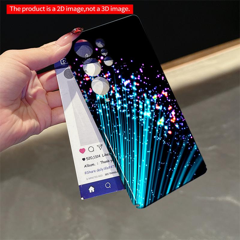 2DFlat Samsung Phone Case Fiber Optic Light Burst Phone Case Applicable To Galaxy S22 S23 S24 S25ULTRA S26 A12 A13 A14 A15 A16