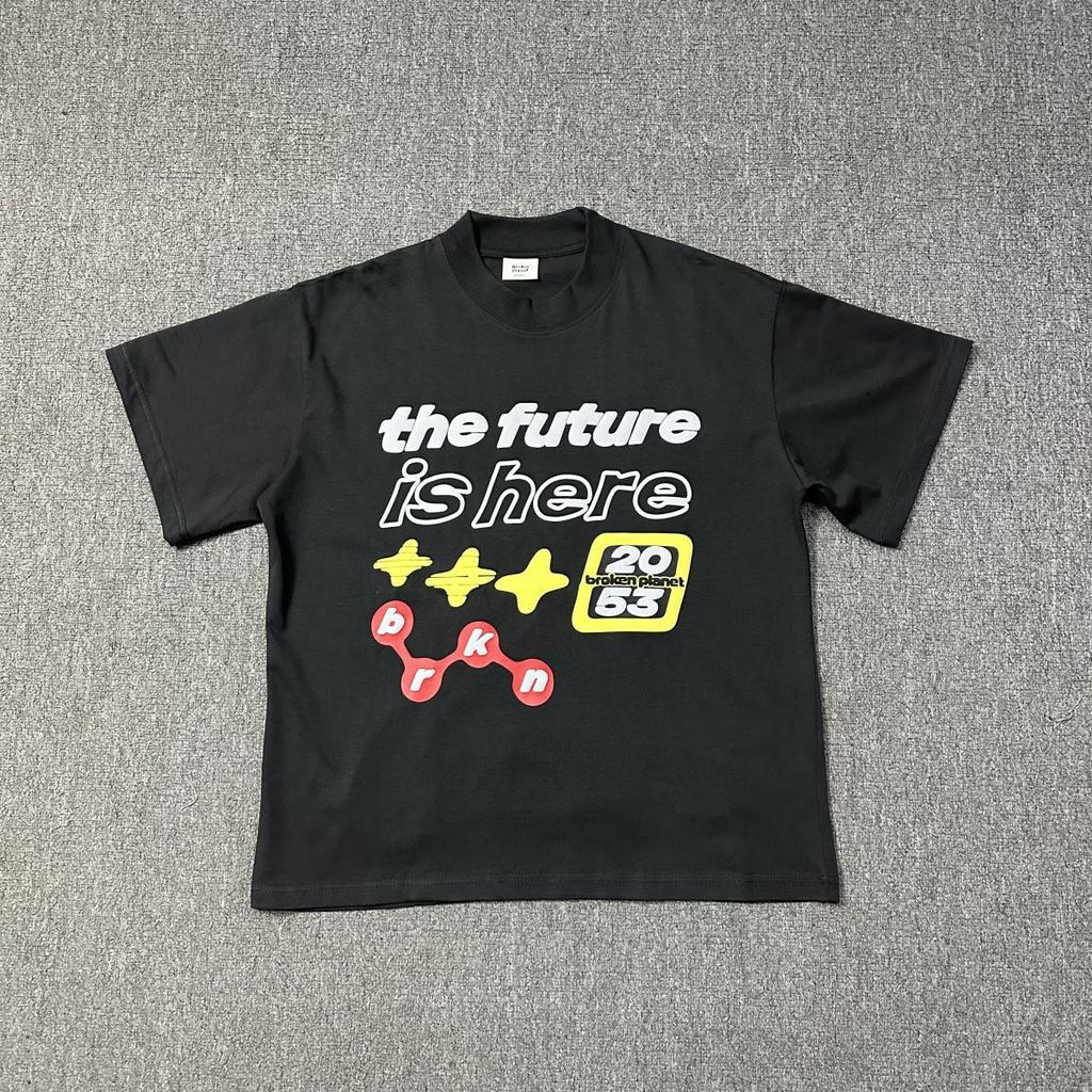 Unisex Hip Hop Cartoon Foam Skull Letters Printing T Shirt Men Women Cotton Tee Tops Casual Loose Gray T-Shirt Streetwear