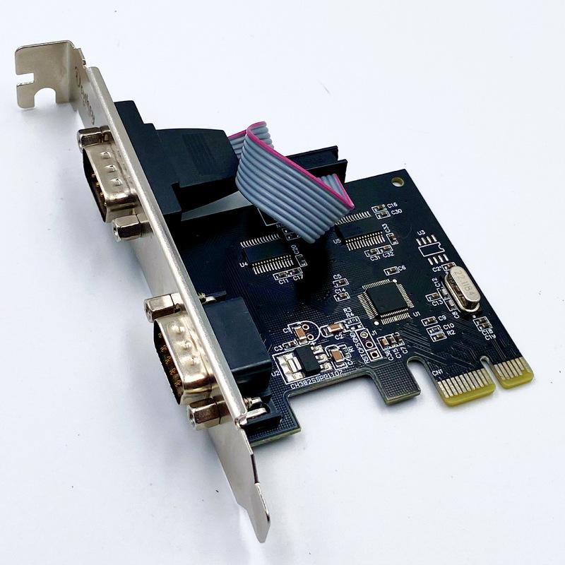 1Pcs Rs232 Com Pci-E Pci For Express Expansion Adapter Car Diy Accessories Pcie To 2 Serial Db9 Card