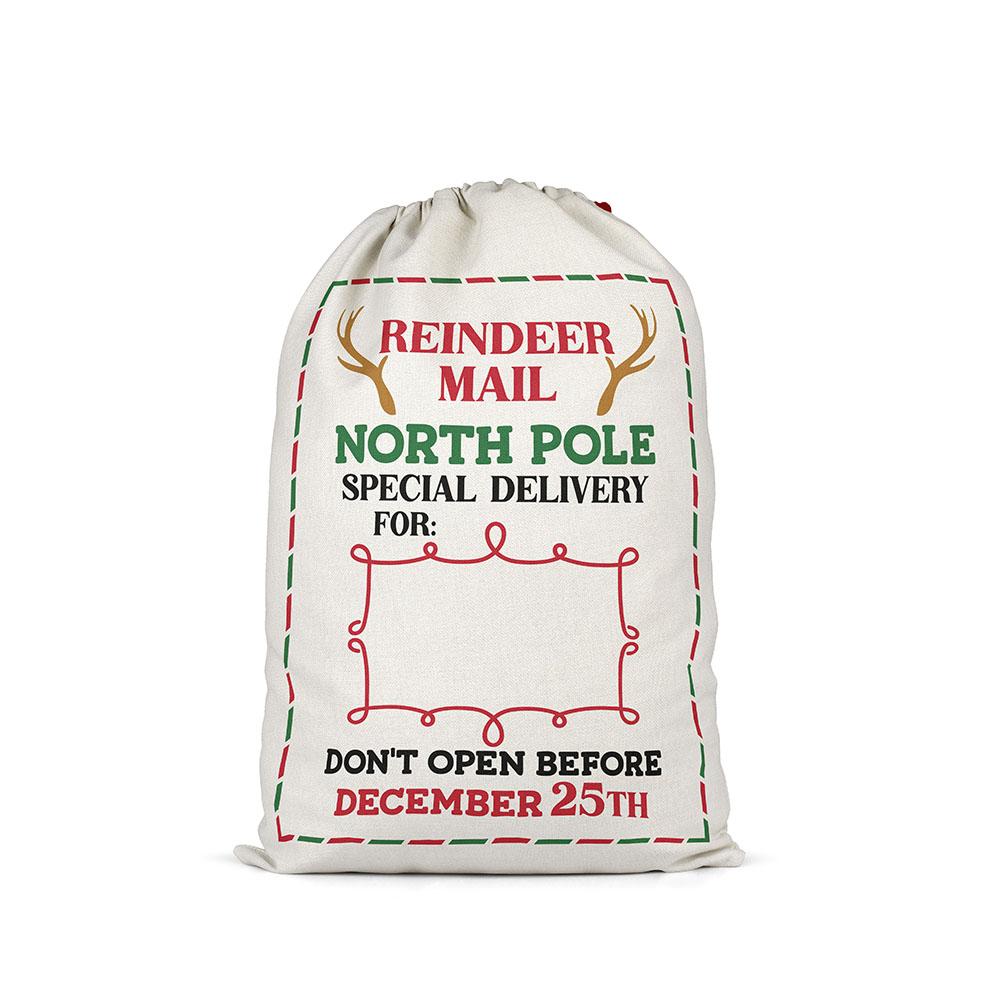 Shopping Bag Sack Drawstring Santa Claus Storage Candy Bag Large B0901006 CLE