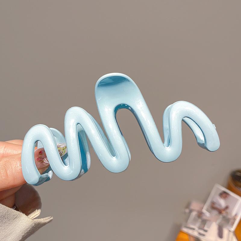 

11 см волнистые нерегулярные геометрические заколки для волос для женщин и девочек сладкие ацетатные волнистые заколки для волос шпильки аксессуары для волос синий