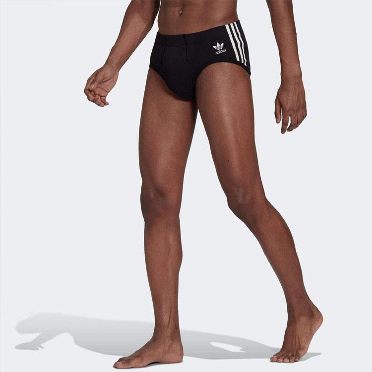 adidas Originals Comfort Flex Three-Stripe Color-Block Triangle Underwear Men Underwear Black GB0835
