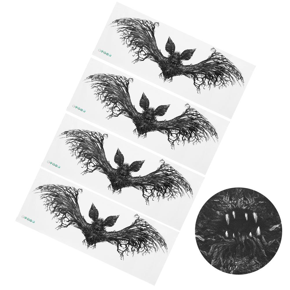4Pcs Bats Shaped Wall Stickers Decals Halloween Party Decorations DIY Home Window Door Decor