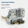 Chaoda UDK4 All-Copper Flame-Retardant Double-Layer DIN Rail Terminal Block 0.5-4mm² Two-In Two-Out