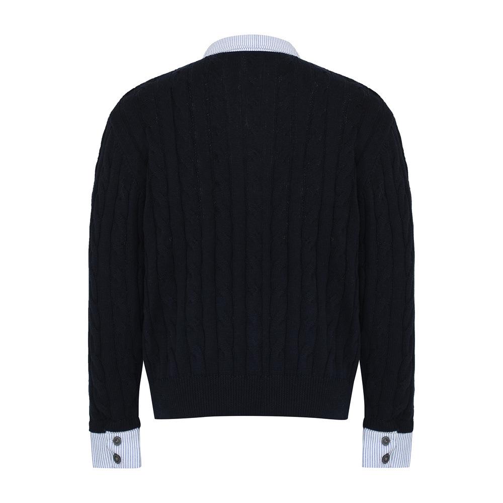 Men's Japanese Style Lapel Sweater - High-End, Trendy, Loose Fit Knitwear