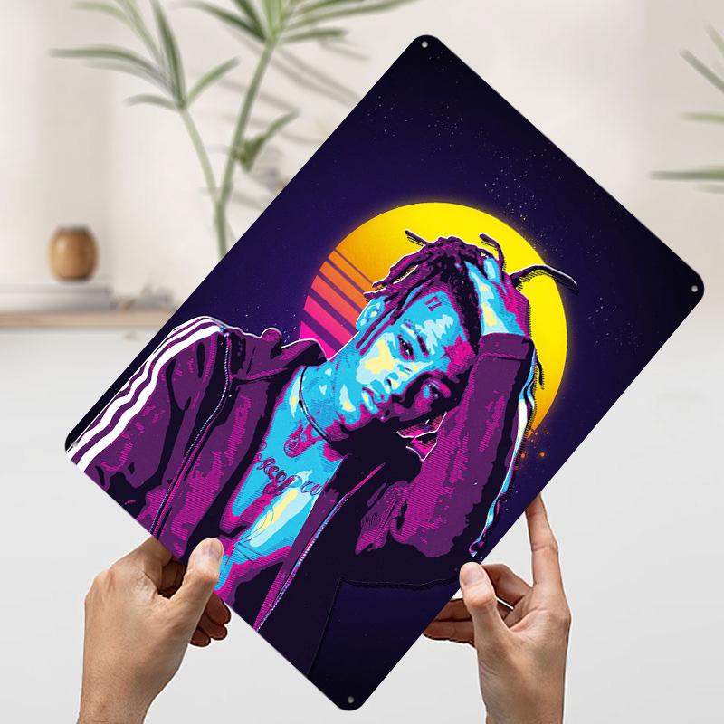 

XXXTentacion Retro Art Poster Customized Wall Art Vintage Metal Signs Retro Tin Plaque for Man Cave Bedroom Decoration Room Home 7.9x11.8In(20x30cm)