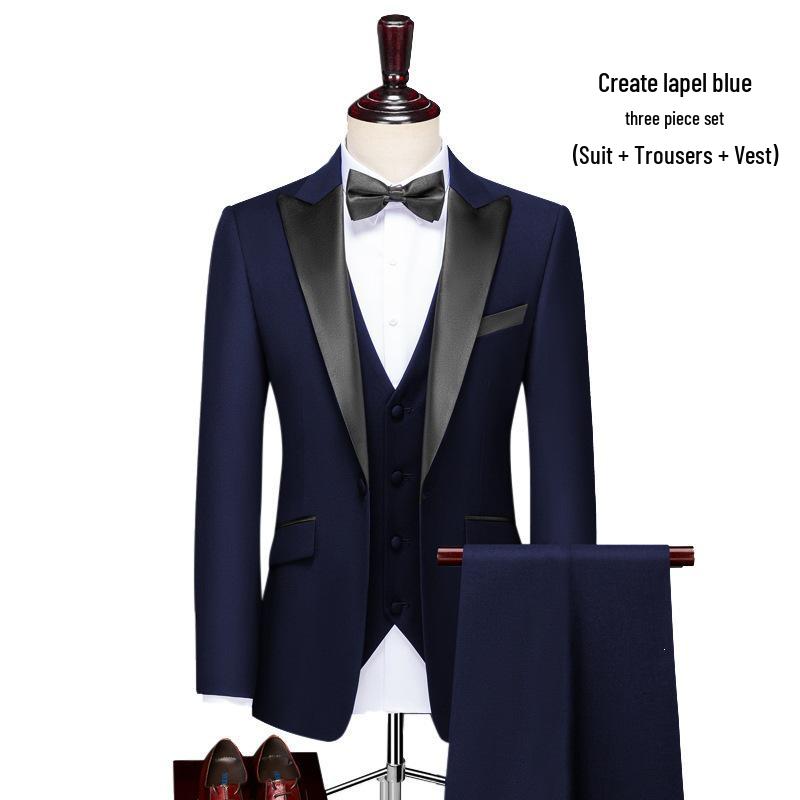 Herren Slim-Fit Hochzeits- & Business-Anzugset - Formelle Kleidung für Bräutigam & Trauzeugen