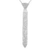 Stylish Rhinestones Tie Long Necklace Fashion Accessory For Parties Weddings And Formal Occasion Dressingup Neckpiece