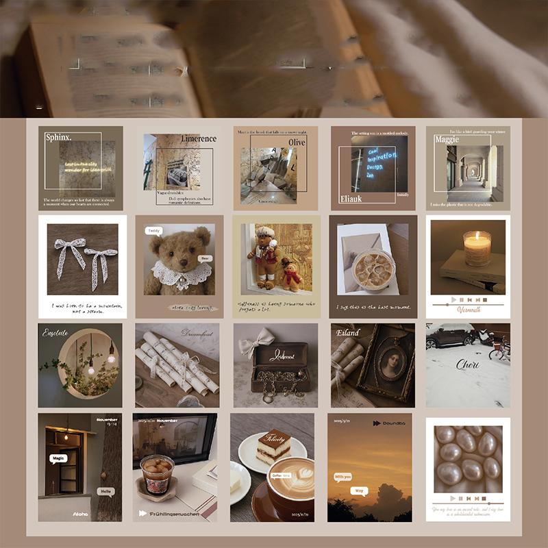 40Pcs Beautiful Healing Scenery Stickers Landscape Decor Stickers For DIY Scrapbook Journal Album Craft Supplies