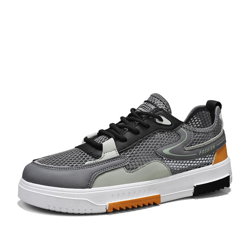 Fashion Men Vulcanized Sneakers Shoes Tennis Sports Casual Breathable Board Shoes Walking Shoes Hollow Out Casual Shoe For Male