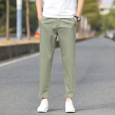 Mid-waist Slim Nine-point Pants Men's Youth Pants Men's Pants Summer Thin Men's Casual Pants