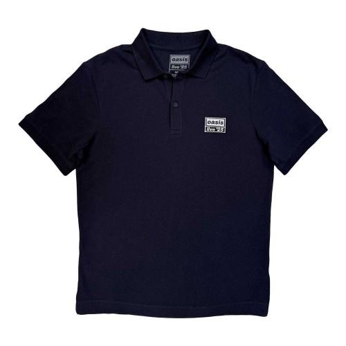 Oasis (S, Navy Blue) Unisex Adult Live '25 Lockup Polo Shirt - Image 3