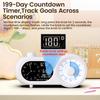 1pc Digital Alarm Clock with Night Light Large V.A Light Sensitive Display,Three Alarm Settings,Snooze Silent Function,Perpetual Calendar Date Display
