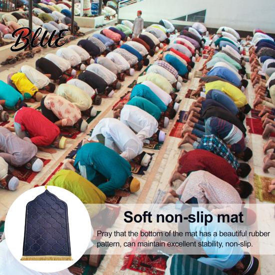 Strapazierfähige Bodenmatte für Kinder Rutschfeste Unterseite Teppich Verdickt Islamisches Gebet Elegantes Design Herren Damen