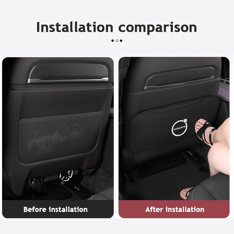 Car Interior Anti Kick Pad Seat Backrest Protector Mats Accessories For Volvo XC90 V90 V60 XC60 V40 EC40 EX40 S80 S60 S90 C40 XC