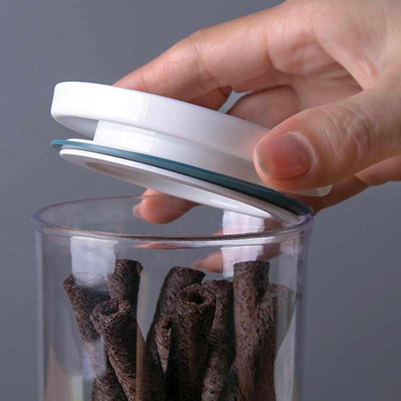 Plastic Airtight Food Container Sealing Storage Canister With Lid Cereal Seasoning Jar Sealed Flour Tank Kitchen Supply
