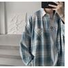 2024 Checkered Long Sleeved Shirt Ins Loose Shirt Men'S Summer Trend Versatile Casual Jacket