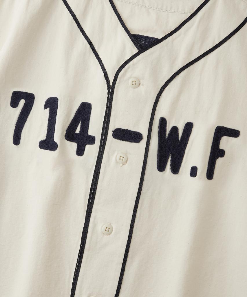 OUTSTANDING Vintage Baseball Half Shirt_Ivory