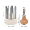 Beading Tool Jewelry Milgrain Tool Set Milgraining Wheels Wooden Handle Vise Stone Setting Milgrain Edges for Jewelry