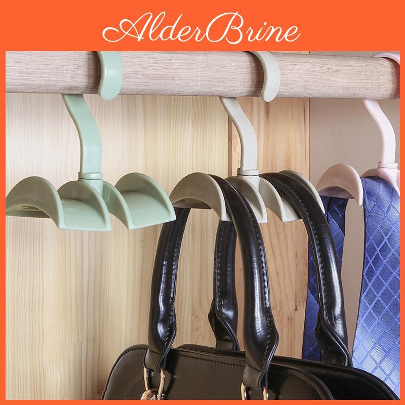 360° Rotating Handbag Holder Hanger Wardrobe Closet Storage Hat Bag Belt Tie Scarf Hooks Rack Home Organizer Hanging Hooks