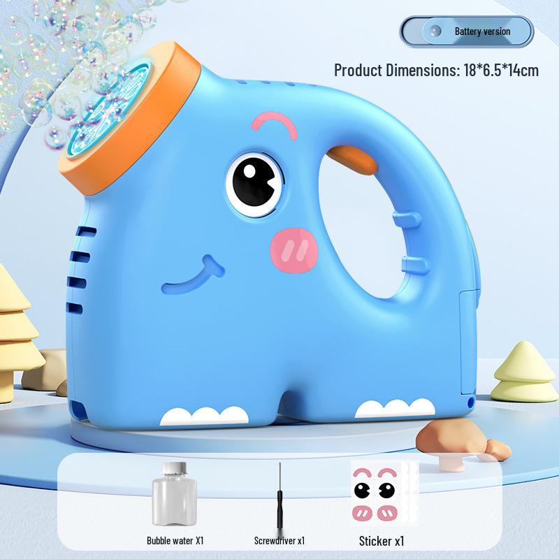 Rechargeable Leak-Proof Handheld Electric Bubble Machine with Lights - Children s Toy