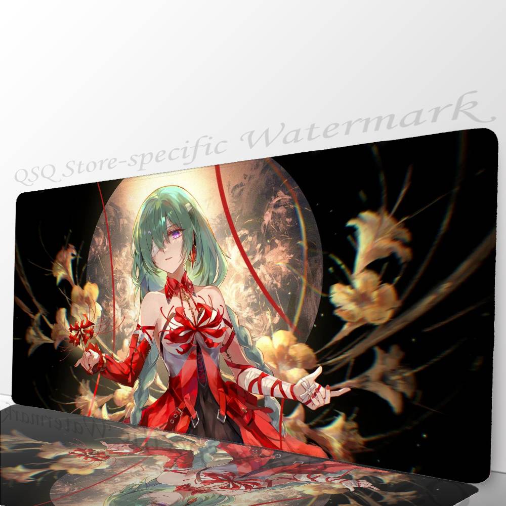 Philolova Anime Game W-Wuthering Waves Mousepad Mouse Mat Desk Mat With Pad Gaming Accessories Prime Gaming XXL Keyboard Pad P