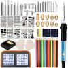 62-Piece 60W Adjustable Temperature Digital Soldering Iron and Pyrography Pen Set