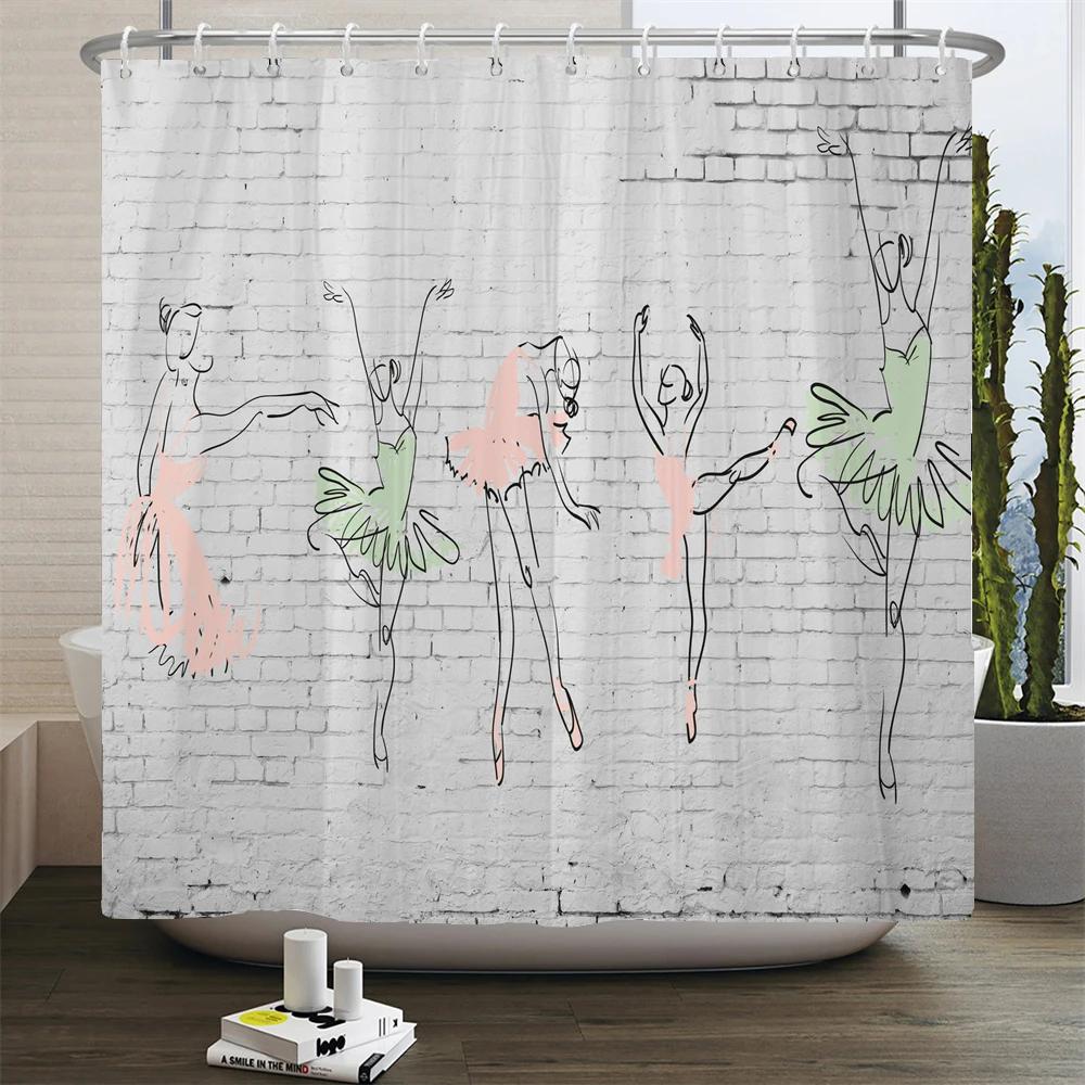 

Fashion High Heels Perfume Shower Curtain Printed Polyester Fabric Sexy Woman Bathroom Curtains Washable Cortinas Home Decor W90xH180cm