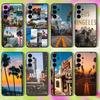 Travel Los Angeles California Phone Case For Samsung S25,S24,S21,S22,S23,S30,Ultra,S20,Plus,Fe,Lite,Note,10,9,5G Black Cover