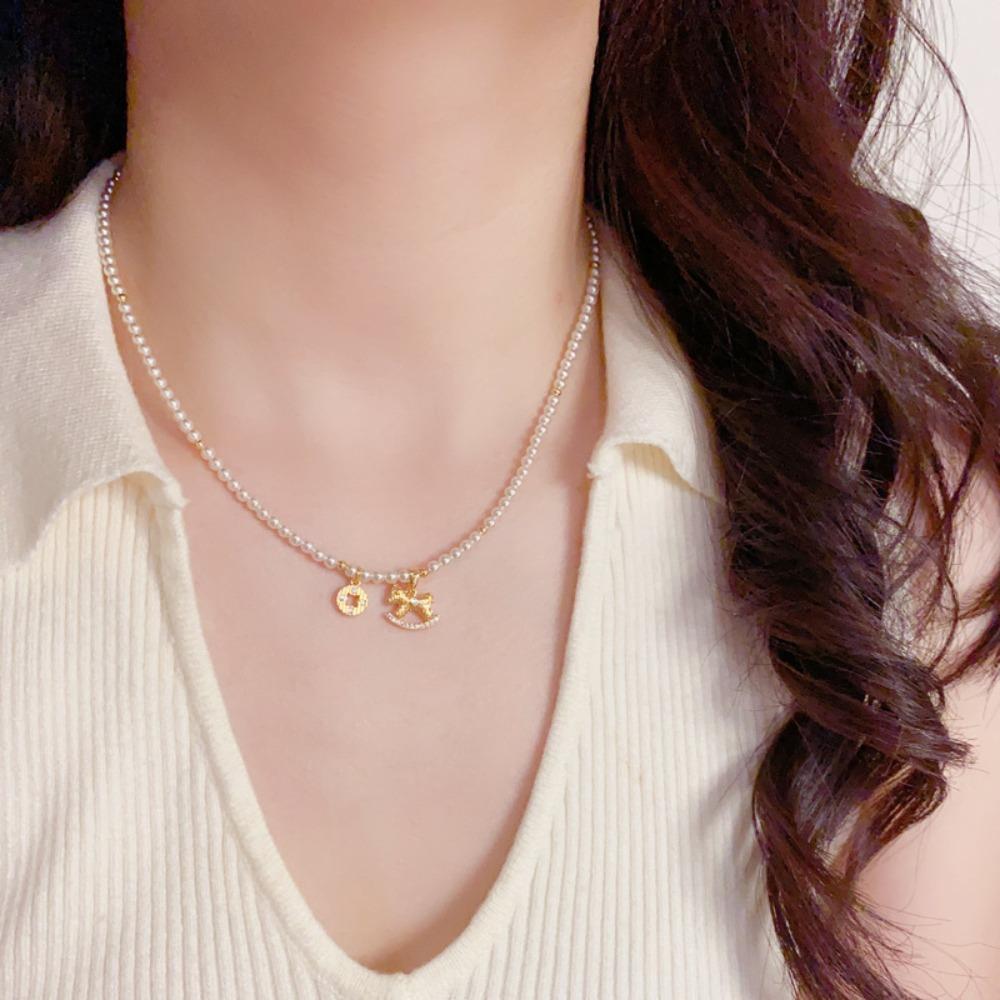 Elegant Fashion Pearl Necklace Simple Luxury Minimalist Women Jewelry Trendy Gentle Accessories