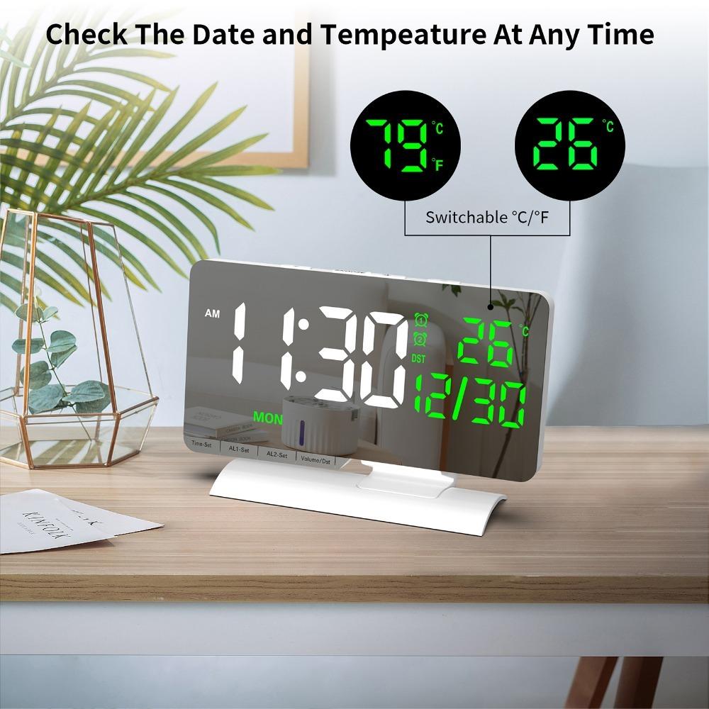 Large Screen Table Clock Multicolor Large Display Clock Digital Desk Clock  Home Office