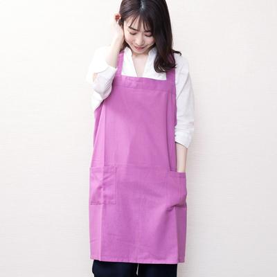 [Rep] Apron,Easy To Put On and Take off,Scandinavian,2 pockets,Plain,Stylish,Abitual Back Cloth,PK 554432-MAIL,Present,SolPink),Length 73cm