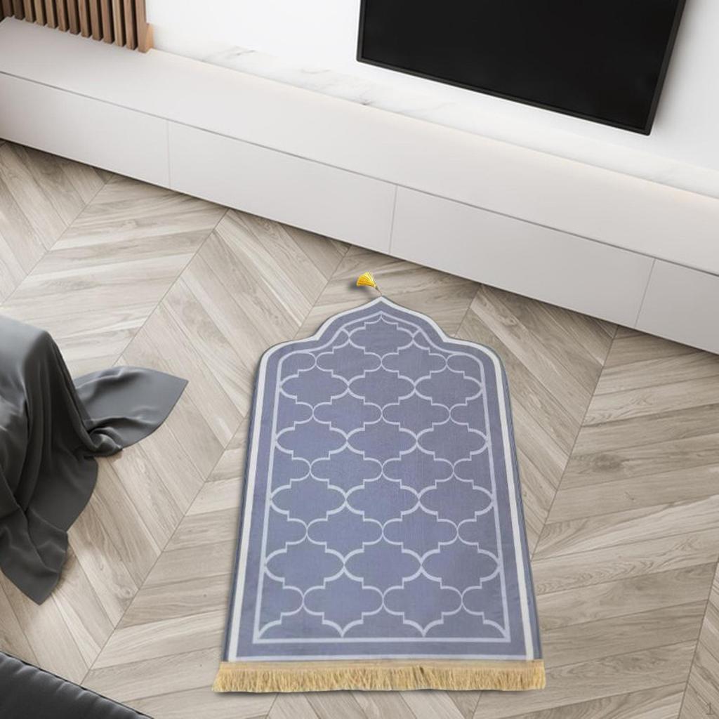 Elegant Prayer Rug ,Worship Carpet Mat ,Doormat Floor Mat, with Tassel ,Area