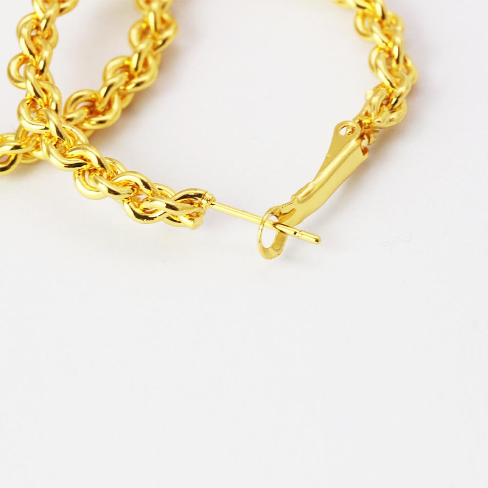 Luxus Damen Schmuck Silber Farbe Runde Kreis Creolen