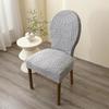 1PCS Jacquard Chair Cover Nordic Elastic Dining Room Chair Slipcover Round Back Furniture Protector for Kitchen Home Wedding