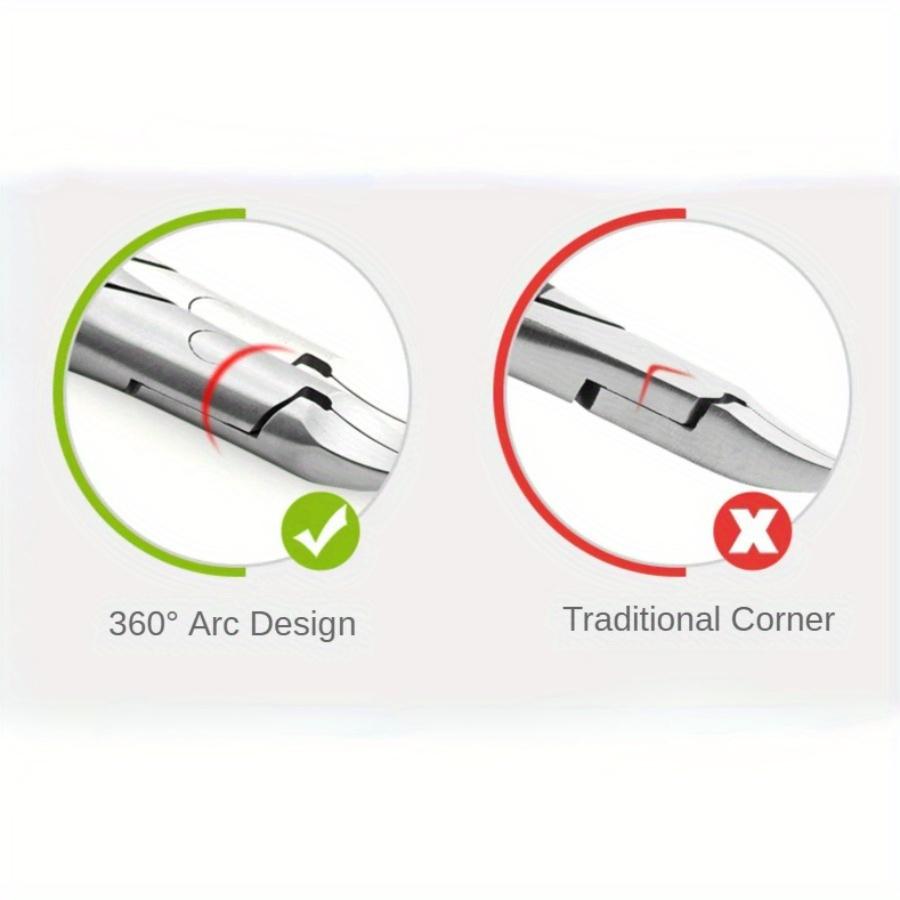 1SET Improved Stainless Steel  Nail Clippers and Nail Seam Pick Set  Trimmer Ingrown Pedicure Care Professional Cutter Nipper Tools Feet Toenail