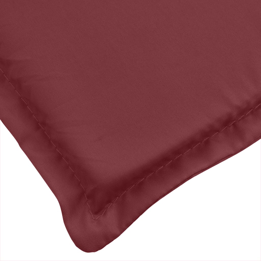 Low Backrest Chair Cushions 6 Pcs. Melange Wine Red 100x50x4 Cm Fabric