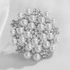 Luxury Pearl Elegant Women Brooches Pins Rhinestone Retro Wedding Party Accessories Crystal Exquisite Brooch Pin Gift