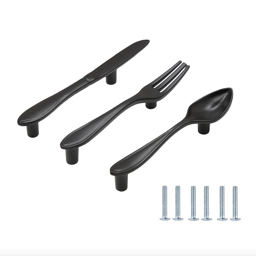 Set of 3 Modern Knife/Spoon/Fork Kitchen Cupboard Door Pull Handle Cabinet Wardrobe Drawer Handle knobse