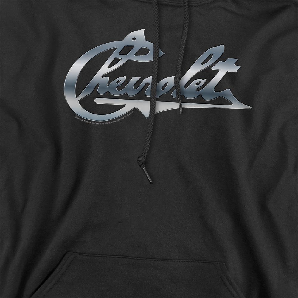 Chevrolet Unisex Adult Chevy Bowtie Chrome Vintage Hoodie