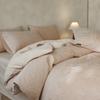 Sleep Grid Comfortable Three-Dimensional Cotton Jacquard Four Piece Set